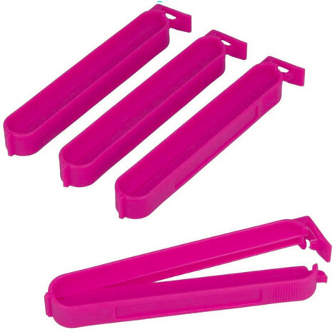 vershoudclips 10 cm roze 4 stuks