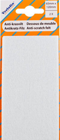 knipvilt zelfklevend 65mm x 120mm wit 2 stuks