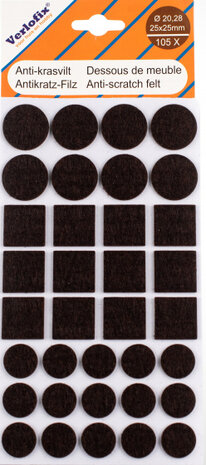 anti-krasvilt zelfkl. diameter 20/28m/25x25mm bruin
