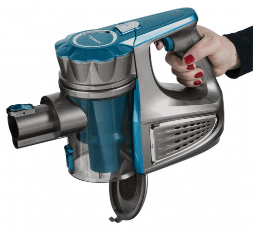 accuhandstofzuiger snoerloos blauw/grijs 8-delig