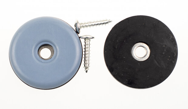 meubelglijder schroef diam.22mm kunstst. grijs 8stuks