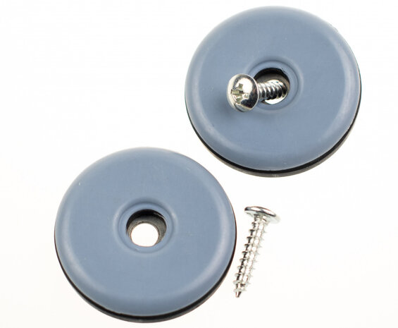 meubelglijder schroef diam.38mm kunstst. grijs 4stuks