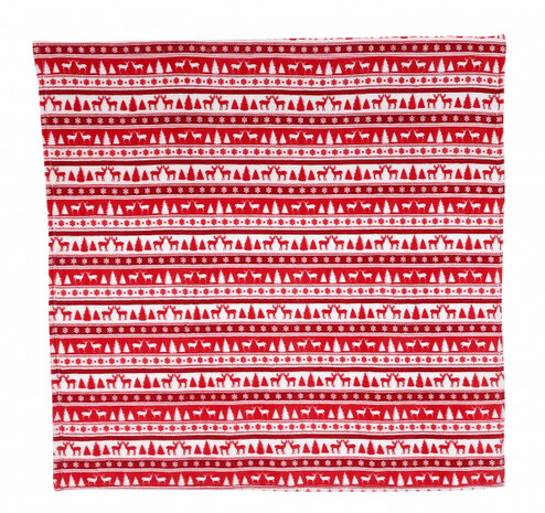 plaid 170 x 130 cm polyester rood/wit