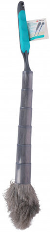 plumeau 58 cm polypropyleen/microfiber grijs/blauw