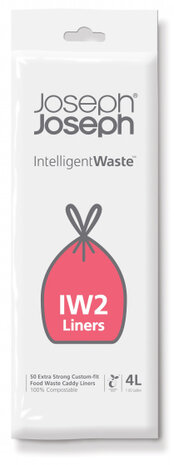 vuilniszak Intelligent Waste 4 liter wit 50 stuks