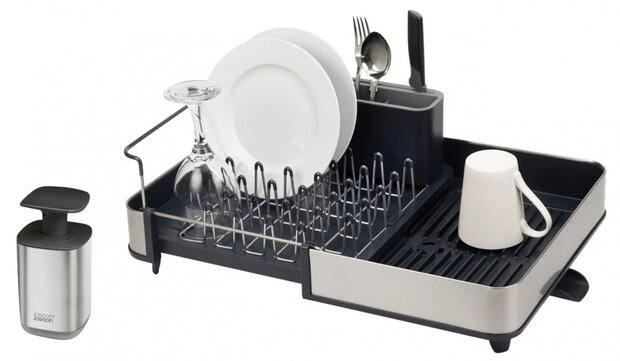 organizer gootsteen 36,4 cm grijs/zwart 2-delig