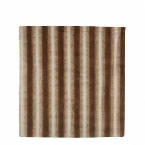 plaid strepen 170 x 130 cm polyester bruin/wit