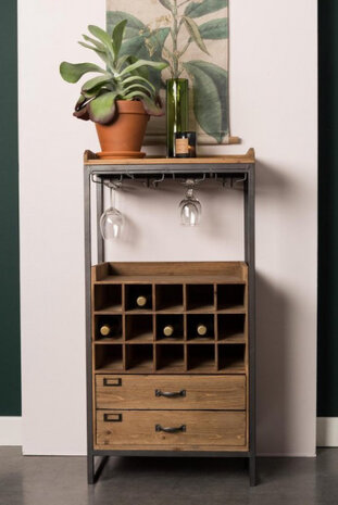 kast Edgar 112,5 x 56 x 38 cm hout/metaal