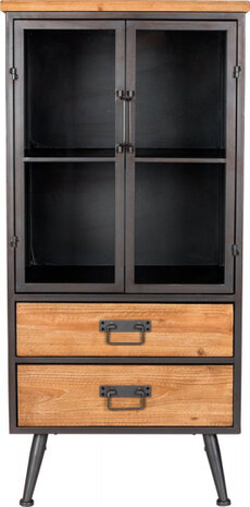 kast Damian Low 52 x 109 cm hout/staal zwart