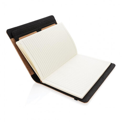 kantoormap met pen Luxe A5 kurk naturel/zwart