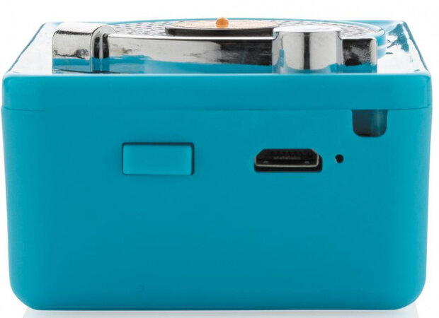 minispeaker Vintage draadloos 7,5 cm ABS blauw