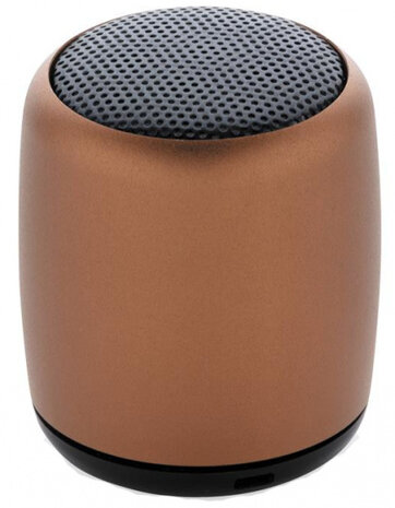 minispeaker draadloos 4,5 cm aluminium bruin