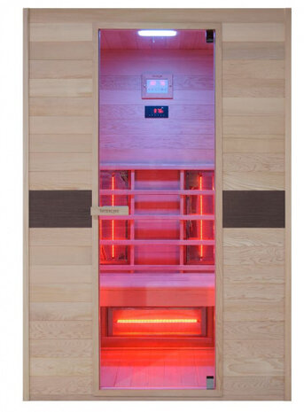 infraroodcabine Ruby 2-persoons 130 x 94 x 190 hout