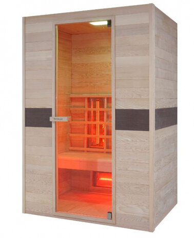infraroodcabine Ruby 2-persoons 130 x 94 x 190 hout