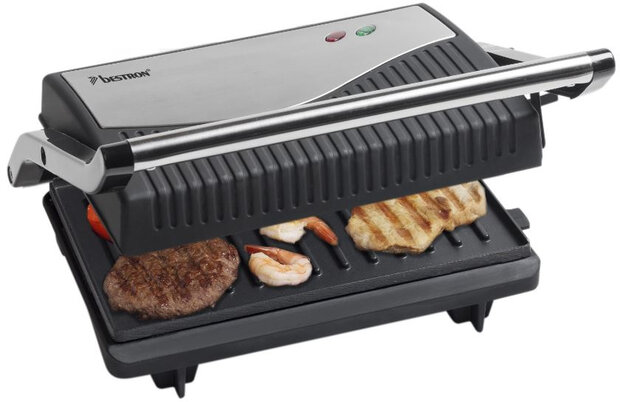 tosti-ijzer 22,5 x 28 cm 230V RVS zilver/zwart