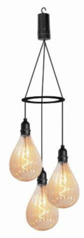 hanglamp Galaxy led 1,5V 7,6 x 15,5 cm glas zwart