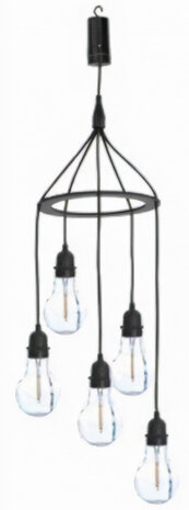 hanglamp Hubble led 1,5V 6 x 12,3 cm transparant