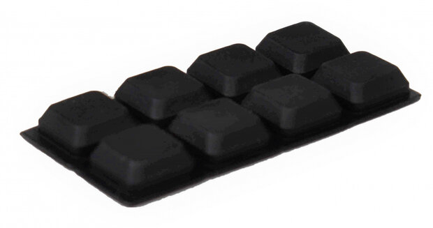 stootdopjes zelfklevend 18 x 18 mm rubber zwart 8 stuks