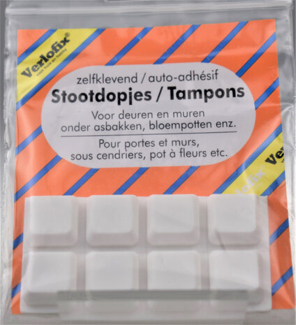 stootdopjes zelfklevend 18 mm rubber wit 8 stuks