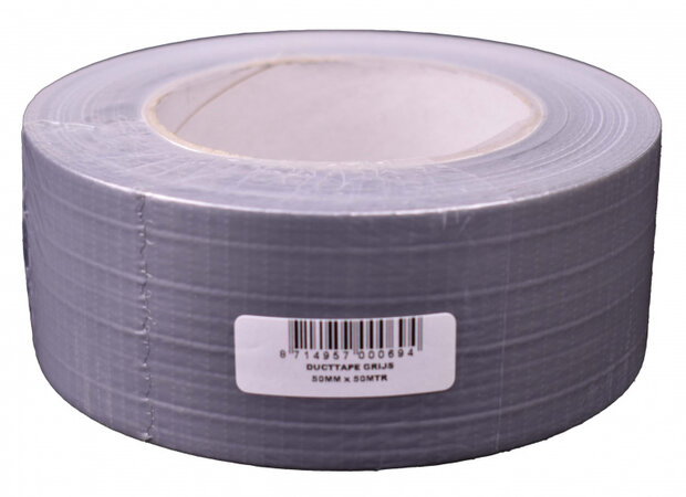 duct tape 50 mm x 50 m PVC grijs