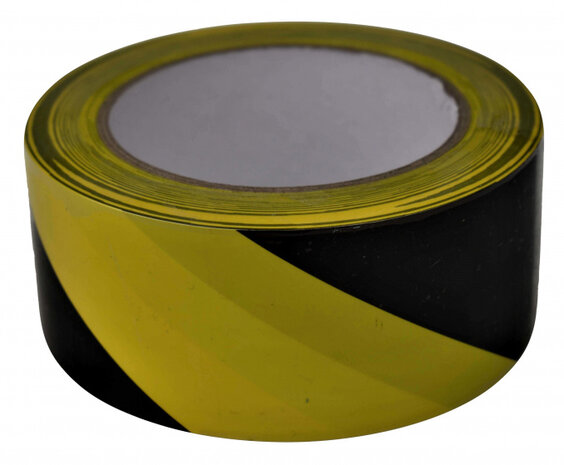 vloermarkeringtape 50 mm x 33 m PVC geel/zwart