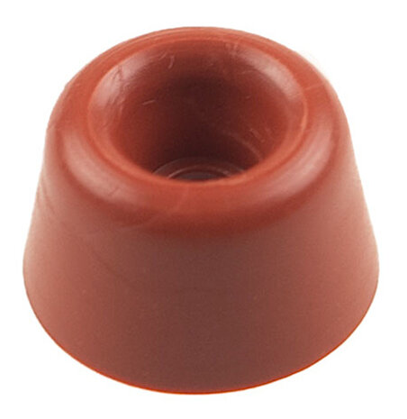 closetbuffer schroefbaar 20 x 10 mm rubber rood 5 stuks
