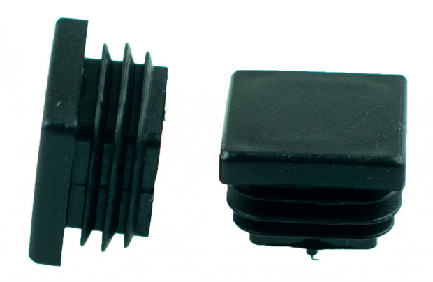 buisstop 25 x 25 mm zwart 4 stuks