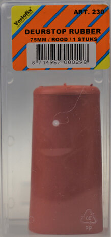 deurstopper 7,5 cm rubber rood