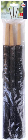 fakkel wasbrander 50 cm zwart 3 stuks