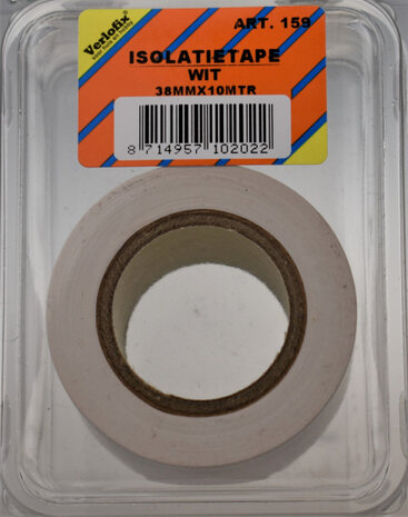 isolatietape zelfklevend 38 mm x 10 m wit