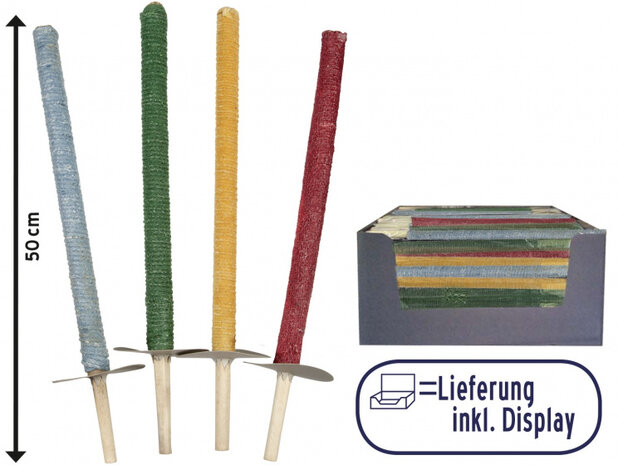 fakkels wasbrander 50 cm wax 4 stuks