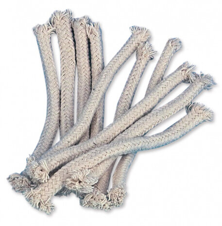 tuinfakkel lont 14 cm katoen wit 10 stuks