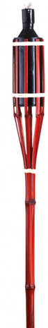 tuinfakkel 120 cm bamboe rood