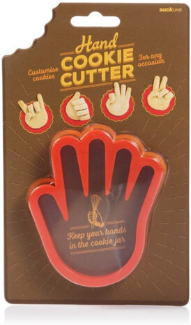 uitsteekvorm Hand 9,5 x 10,5 cm rood