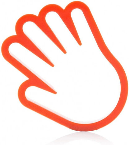 uitsteekvorm Hand 9,5 x 10,5 cm rood