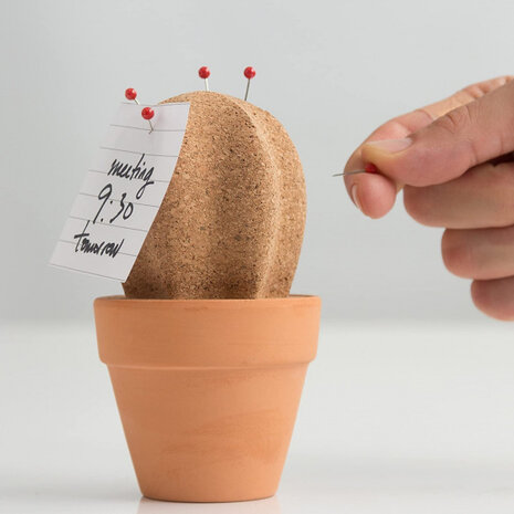 bureauaccessoire Cactus 7 x 13 cm kurk bruin