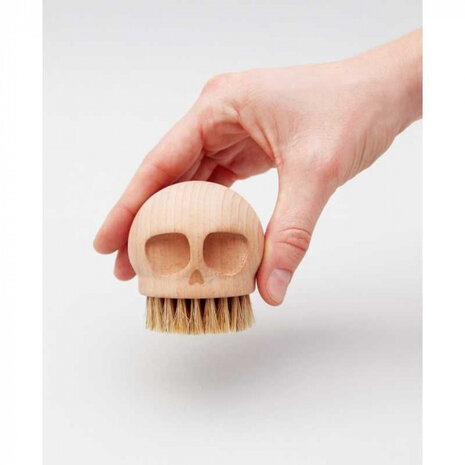 borstel Skull 5,5 cm hout naturel