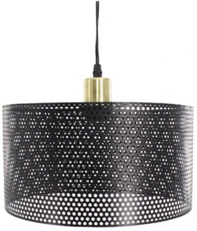 lampenkap hangend staal zwart/goud