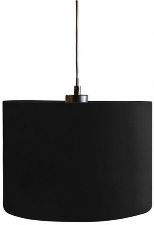 lampenkap hangend Black Velvet 28 cm textiel zwart