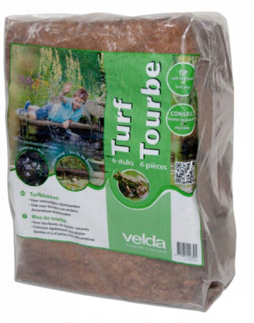 turfblokken Turf Tourbe 35 x 15 cm bruin 6 stuks