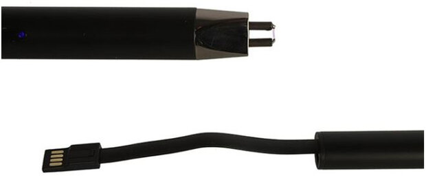 aansteker USB oplaadbaar 20,5 cm staal zwart