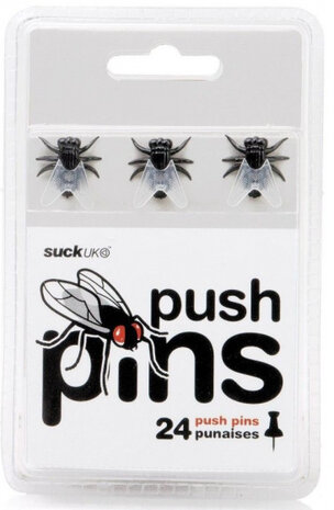 punaises vliegen 1 x 1,4 cm staal zwart 24 stuks