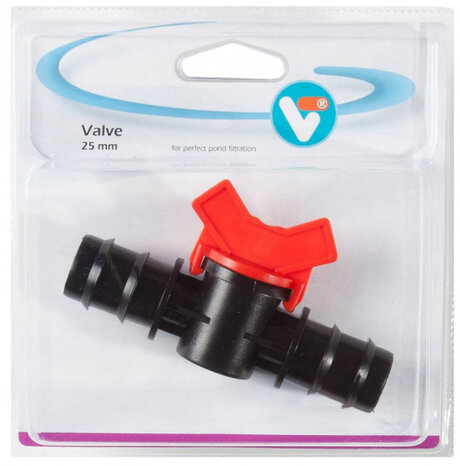 verbindingsstuk met kraan Valve 25 mm zwart/rood