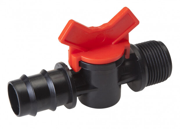 verbindingsstuk met schroefdraad 20 mm 3/4 inch zwart