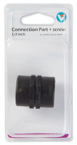 verbindingsstuk VT met schroefdraad 1/2 inch zwart
