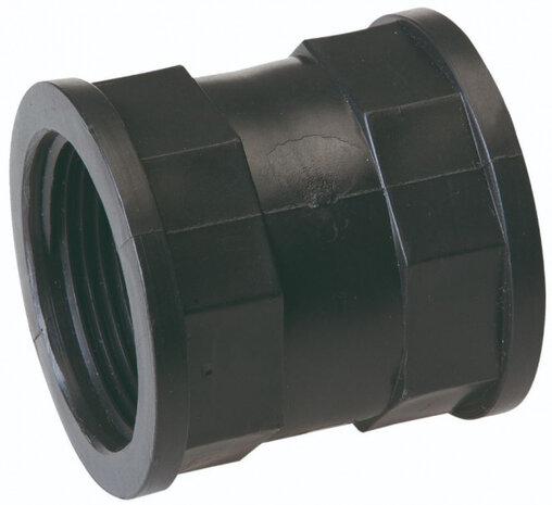 verbindingsstuk VT met schroefdraad 1.1/2 inch zwart
