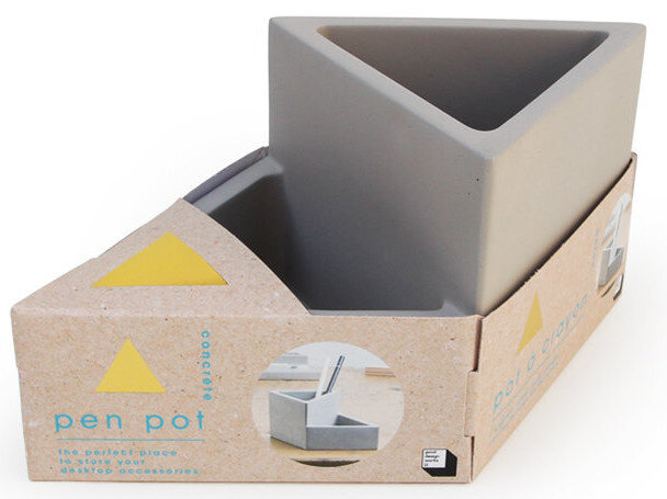 pennenhouder 9,5 x 10 cm beton grijs