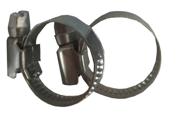 slangklem VT met vleugelmoer 20 mm RVS zilver 2 stuks