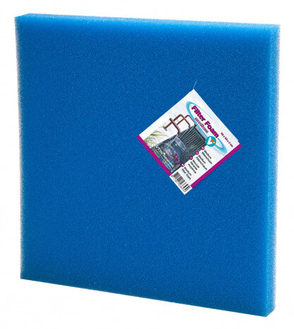 filterschuim gemiddeld VT 50 x 50 x 2 cm foam blauw