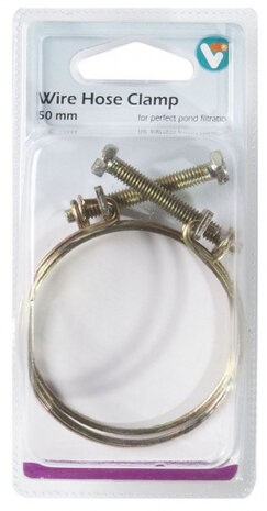 draadslangklem VT 40 mm staal goud 2 stuks